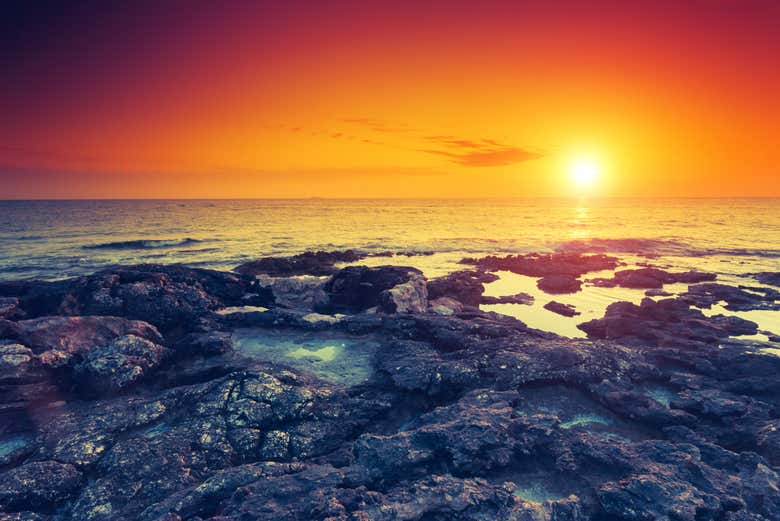 Enjoying a magical sunset