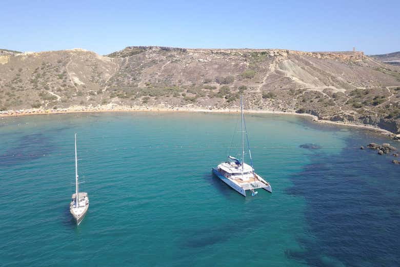 Admiring the coast of Malta